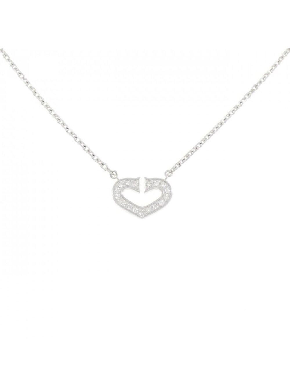 Cartier C Necklace White Gold